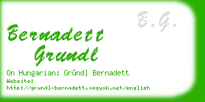 bernadett grundl business card