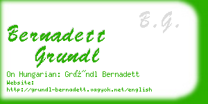 bernadett grundl business card